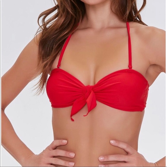 Forever 21 Red Bikini Top Size S - Picture 3 of 13